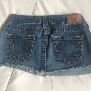 Authentic true religion jean skirt size 25